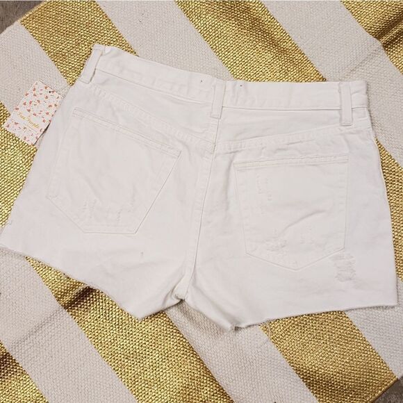 FREE PEOPLE SOFIA DISTRESSED JEAN SHORTS - Picture 4 of 4